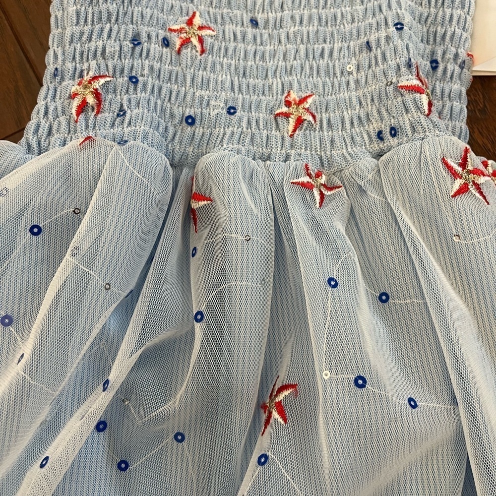 Blue Starry Girls Sundress Size 3T by Truly Me-NWT - Picture 4 of 5